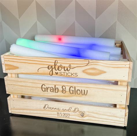 Grab & Glow Glowsticks Wedding Couples Personalized Engraved - Etsy