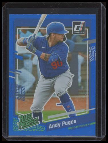 Panini Donruss Rated Prospect Holo Blue Andy Pages Rc For