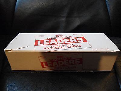 Cool 1986 Topps Major League Leaders Super Glossy Baseball Cards Box