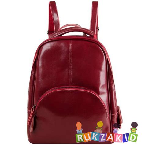 Купить городской женский рюкзак из натуральной кожи california бордовый ...