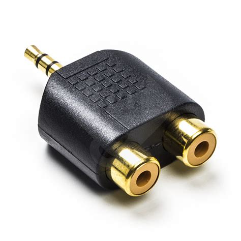 3 5 Mm Jack M Naar 2x Tulp V Adapter Nedis Stereo Verguld