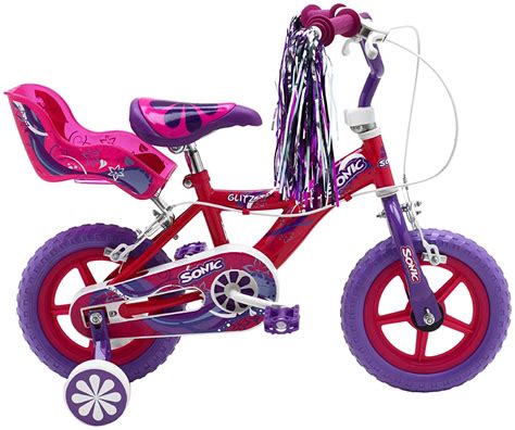 Sonic Glitz Girls 12 Inch Wheel Bike Purplecerise Toptoy