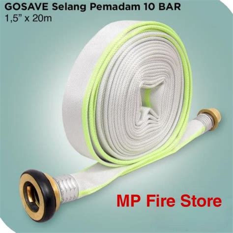 Jual 1 5 Inch X 20 Mtr Selang Pemadam Kanvas Fire Hose GOSAVE 10 Bar