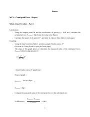 3 WCL Centripetal Force Report 1 Docx Names WCL Centripetal