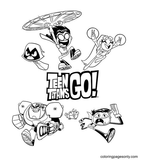 Pagina Da Colorare Gratuita Di Teen Titans Go Pagine Da Colorare