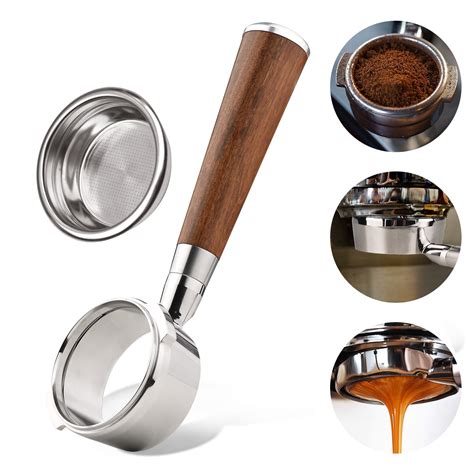 Shinysix Mm Stainless Steel Bottomless Naked Portafilter Handle Cup