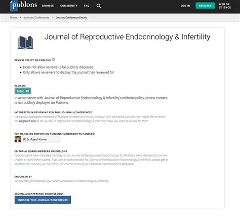 Reproductive Endocrinology Journals Peer Reviewed Open Access