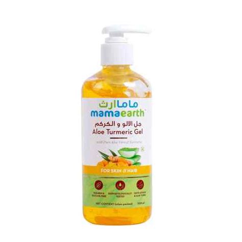 Mamaearth Aloe Turmeric Gel For Skin And Hair Yellow 300ml Price In UAE