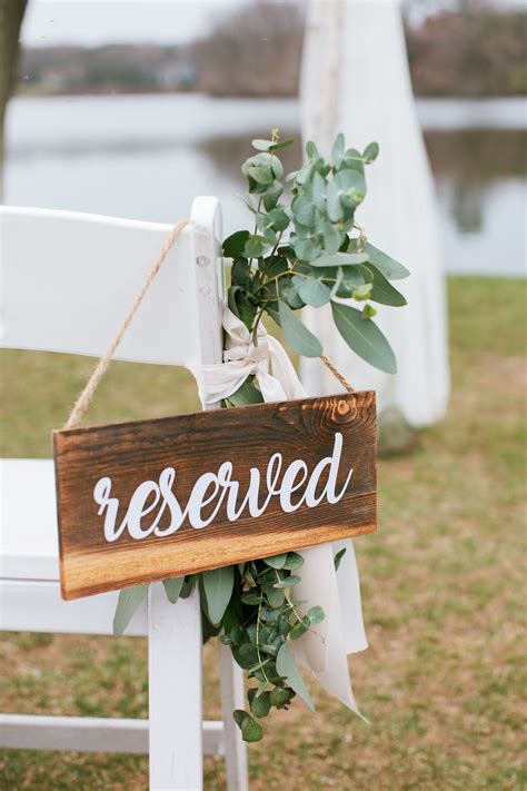 Wedding Reserved Sign, Wedding Ceremony Sign, Rustic Wedding Decor, Rustic Wedding Sign, Wood ...