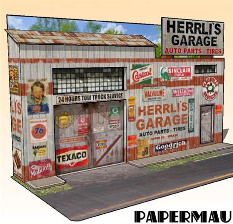 Printable Garage Diorama Template Printable And Enjoyable Learning