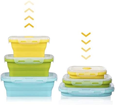 Movstriker Collapsible Silicone Food Storage Containers With Lids 4