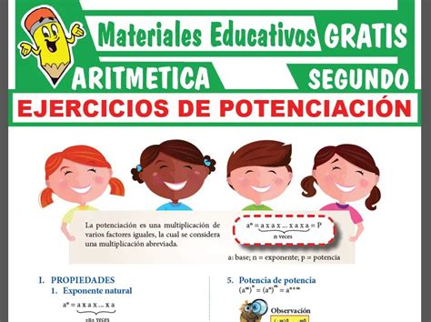 Ejercicios de Potenciación para Segundo Grado de Secundaria