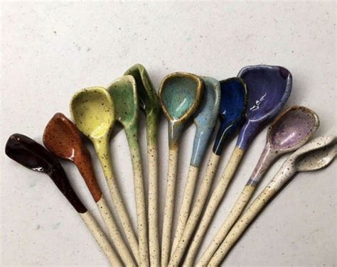 Small Ceramic Spoon Etsy Ceramic Spoons Handmade Pottery Handmade