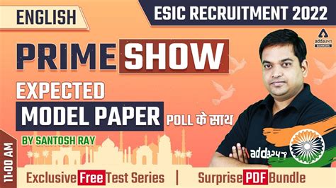 Esic Recruitment Expected Paper English By Santosh Ray