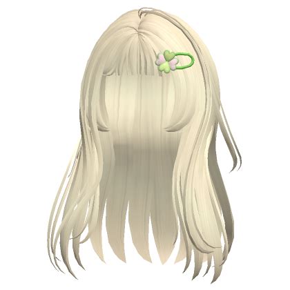 Pastel Blonde Long Anime Hair W Clover Hairclip S Code Price RblxTrade