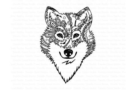 Wolf SVG, Wolf Head SVG, Wolf Mandala SVG , Wolf Clipart.