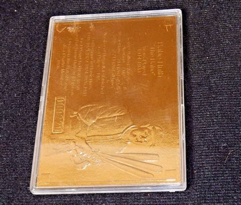 Babe Ruth K Gold Foil Baseball Card Plastic Holder W Serial