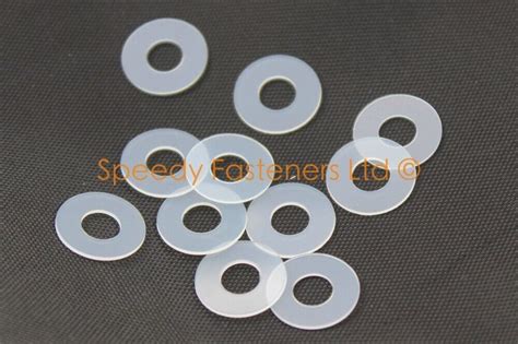 Thin Clear Nylon Plastic Washers M5 53mm Id 12mm Od 05mm Thick