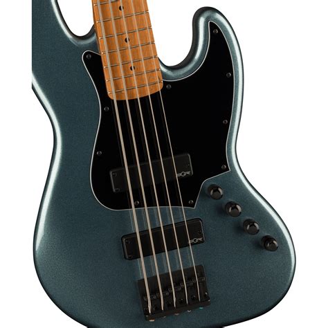 Squier Fender Contemporary Active Jazz Bass Hh V 5 String Roasted Maple Fretboard Black