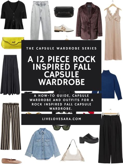 A 12 Piece Rock Inspired Fall Capsule Wardrobe Livelovesara