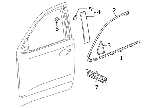 Chevrolet Silverado Front Passenger Side Door Window