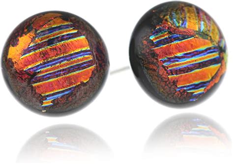 Amazon Amazon Collection Sterling Silver Dichroic Glass Warm