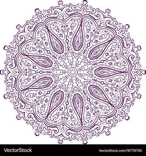 Paisley Pattern Mandala Royalty Free Vector Image