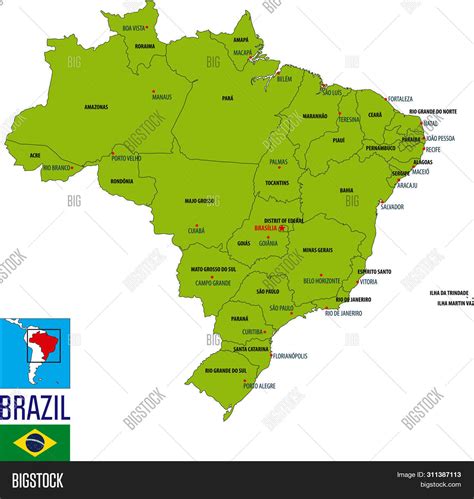 Political Map Brazil Vector & Photo (Free Trial) | Bigstock