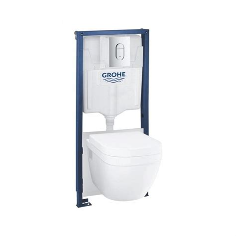 Buy Grohe Euro Ceramic Rapid SL 5-In-1 Wall Hung Toilet Frame With ...