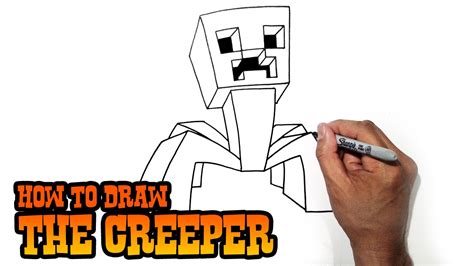 How To Draw Minecraft Creeper Youtube