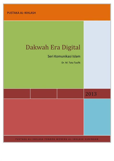 Pdf Dakwah Era Digital Dokumen Tips