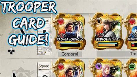 Trooper Cards Guide Tips In Like A Dragon Ishin Youtube