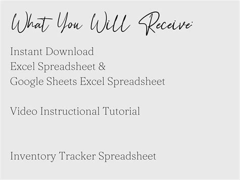 Inventory Tracker Excel Spreadsheet Inventory Management - Etsy