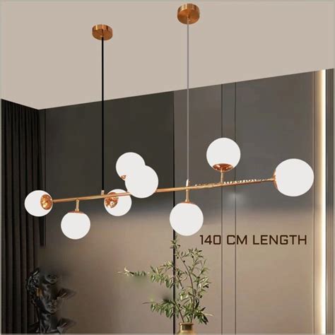 Jual Lampu Hias Gantung Modern Island Glass Ball Gold Panjang Cm