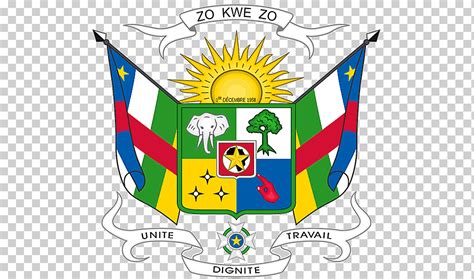 Escudo de armas de la república centroafricana prefecturas de la