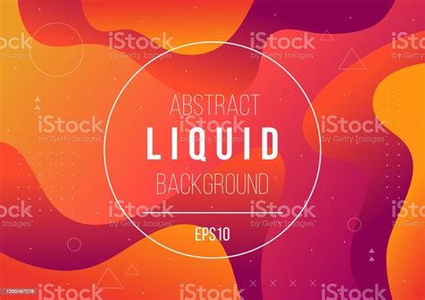 Abstract Gradient Fluid Color Background Design With Liquid Geometric