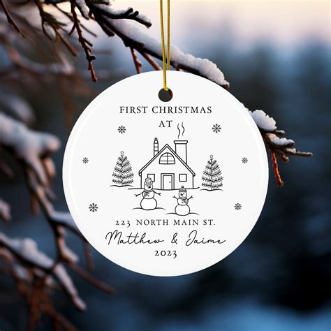 First Christmas In Our New Home Christmas Ornaments Personalized Our