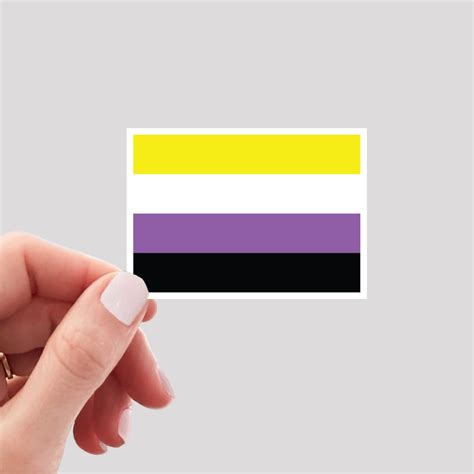 Nonbinary Pride Flag Sticker Etsy