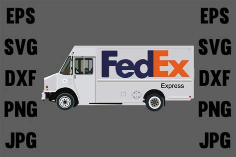 FedEx Truck Vector Design Graphic by Graphic Art · Creative Fabrica