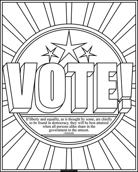 Vote Coloring Pages Coloring Nation