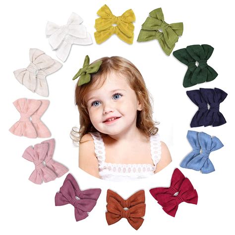 Makone 24pcs Baby Hair Clips Hair Bows Clip Toddler Bows Baby Girl Hair ...