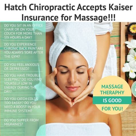 Does Kaiser Permanente Cover Massage Therapy Insurance Job Cover Letter