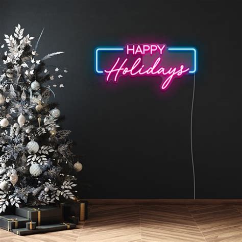 CUSTOM NEON® Happy Holidays Light-Up Sign in 18 Colors