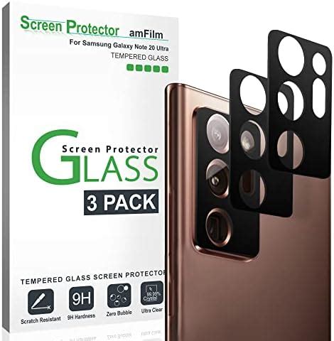 amFilm Galaxy Note 20 Ultra Mica Protector de Cámara Trasera 3 Piezas