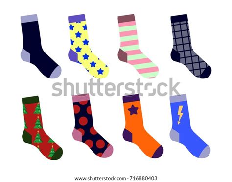 Colorful Socks Set Picture Flat Design Stock Vector (Royalty Free ...