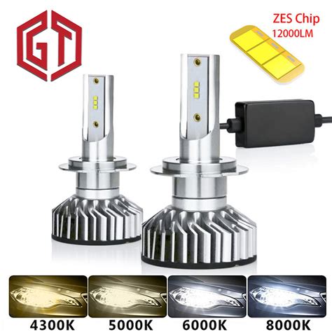 Mini Canbus H4 H7 LED Car Headlight Zes 4300K 6000K 8000K 12000lm 12V