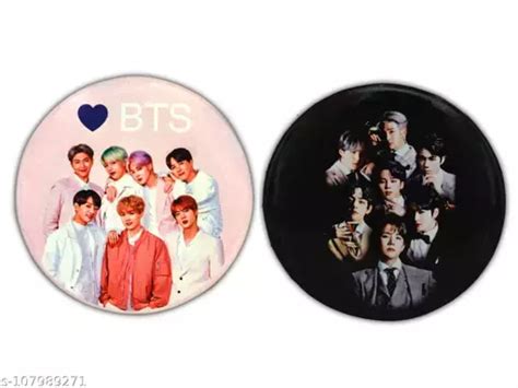 BTS Army BT21 Characters Logo Glossy Finished 58MM Button Badges