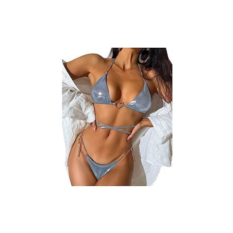 XYDaXin Bikini Da Bagno In Bikini Halter Neck Triangle A Bassa Vita A Bassa Vita Canotta Canotta