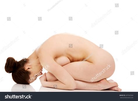 Nude Woman Sitting Curled Stock Photo Shutterstock