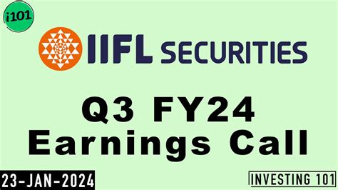 Iifl Securities Q Fy Earnings Call Iifl Securities Limited